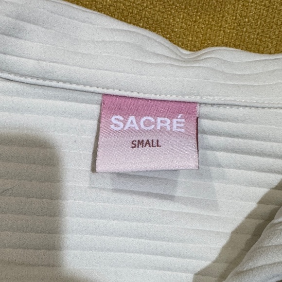 ICON Cream Ribbed Button-Up Pants Set - Picture 6 of 6